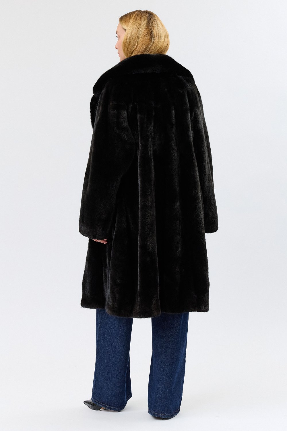Шуба из меха норки oversize NR02