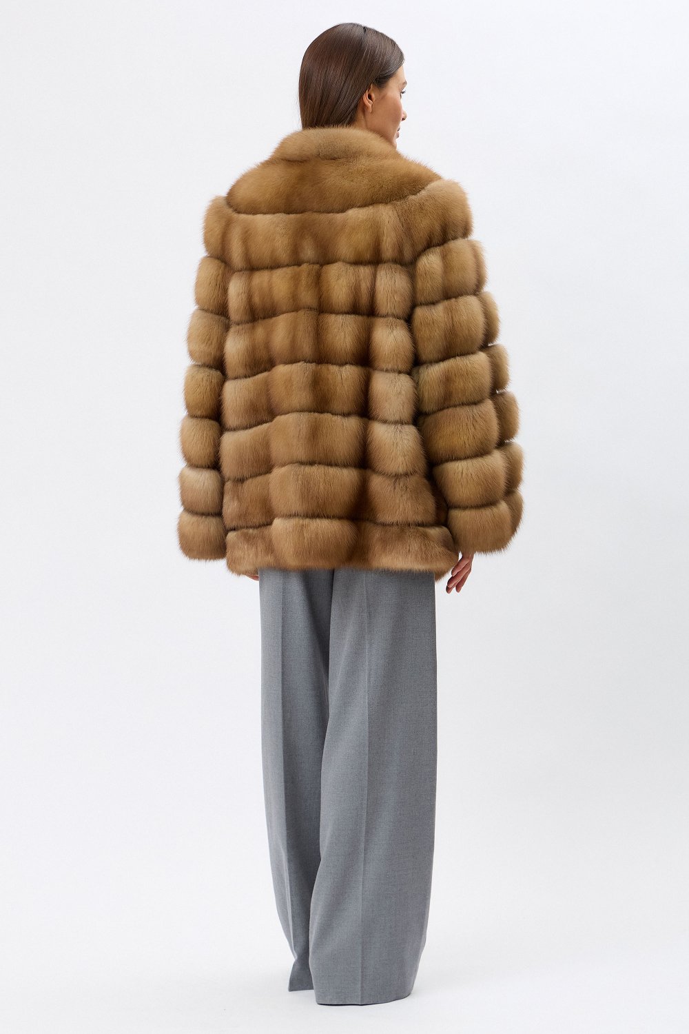 Шуба из куницы oversize KU24
