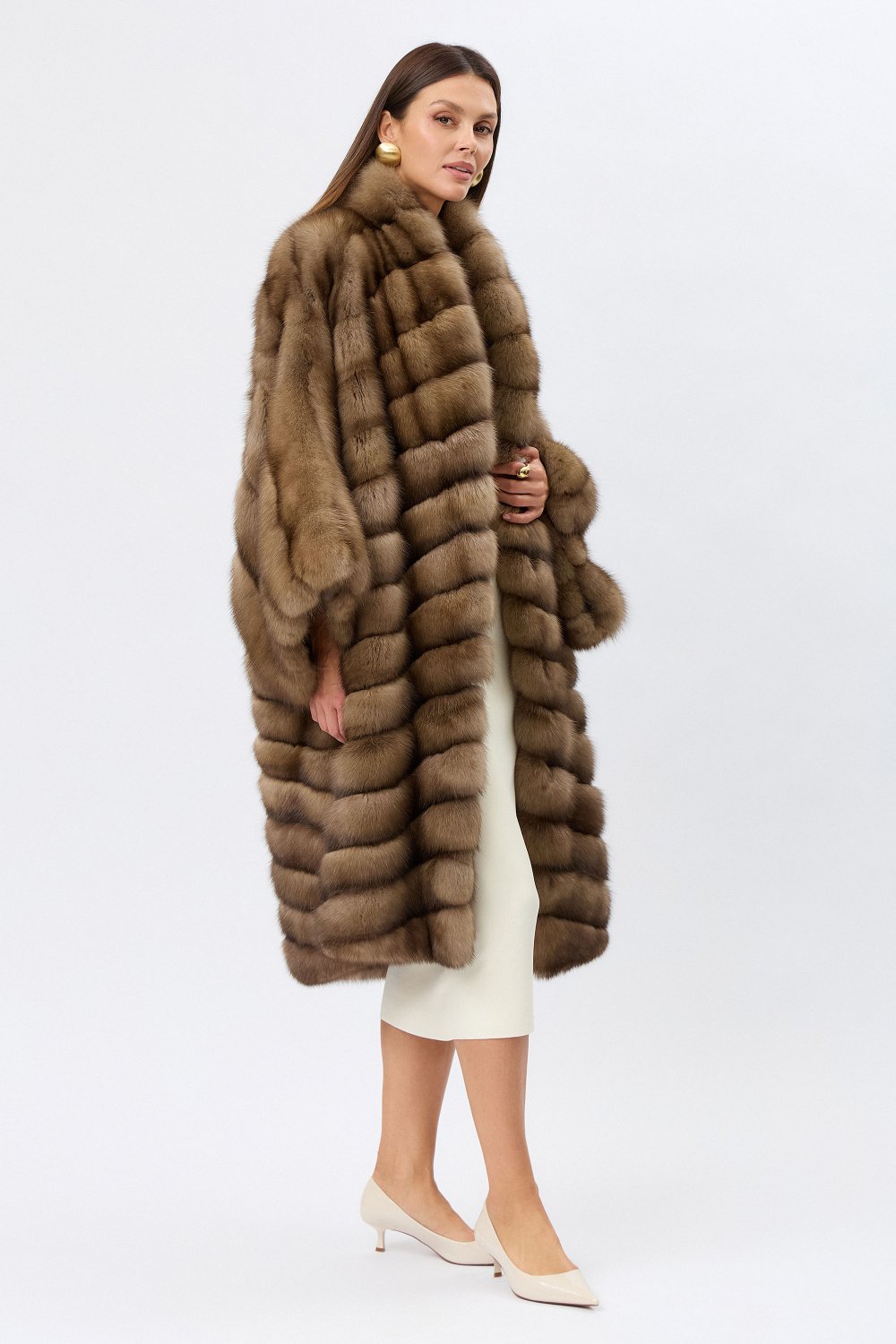 Роскошное шуба из соболя oversize SB23